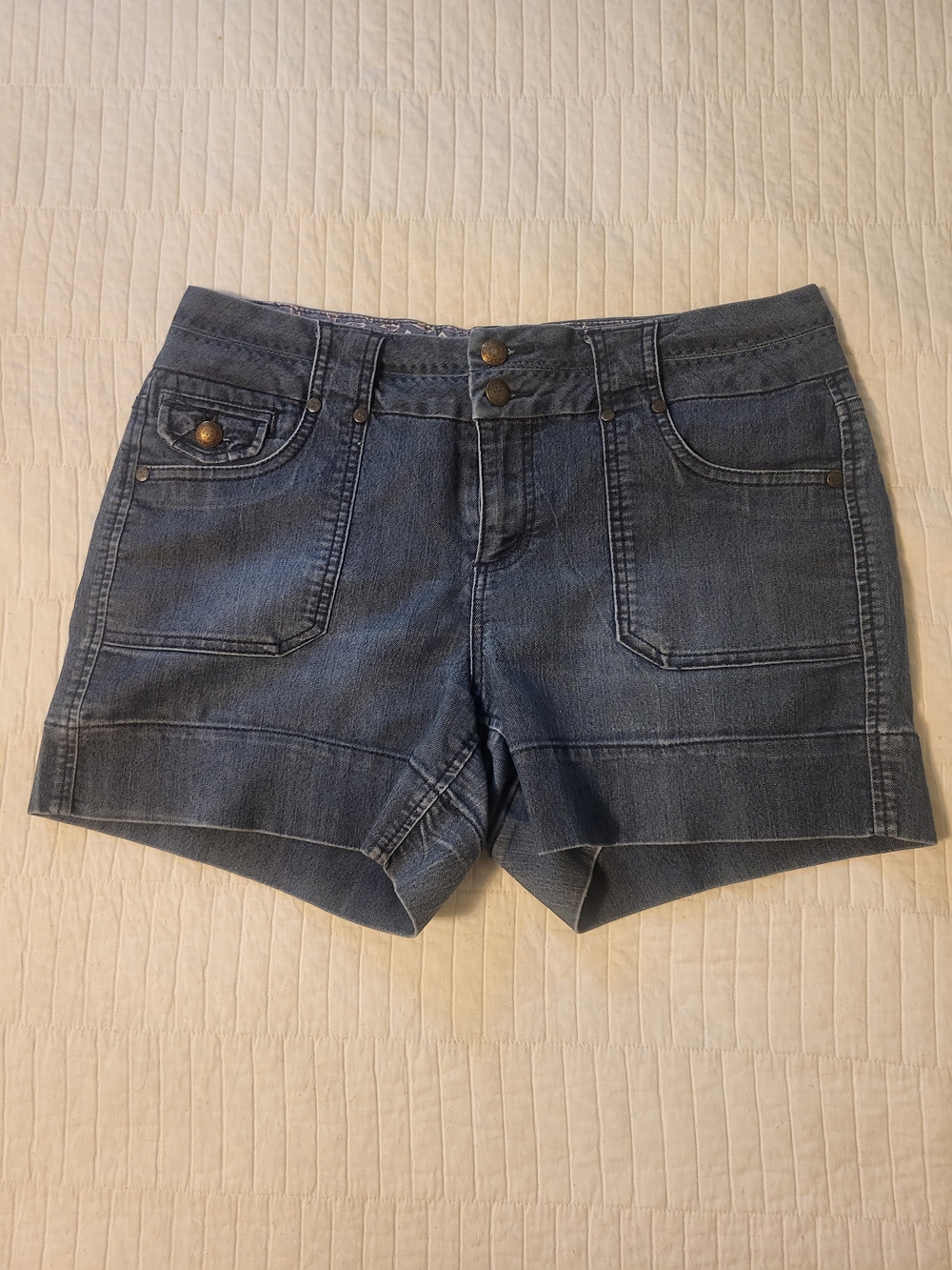 Dark Indigo Denim Utility Shorts